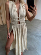 Boho Braids Belt Cutout Graceful Slit Kaftan Maxi Dress InsStreet